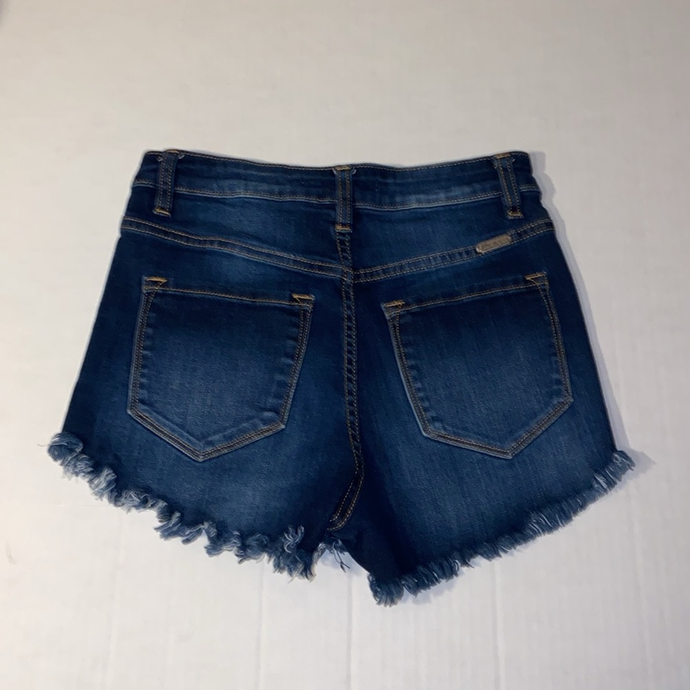 KanCan Women’s Size Small High Waisted Denim Blue Jean Shorts - Picture 2 of 5